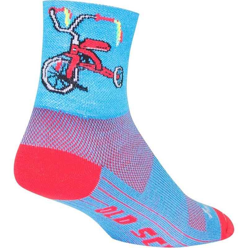 SockGuy Classic Trike Socks – 4 Blue/Red Large/X-Large