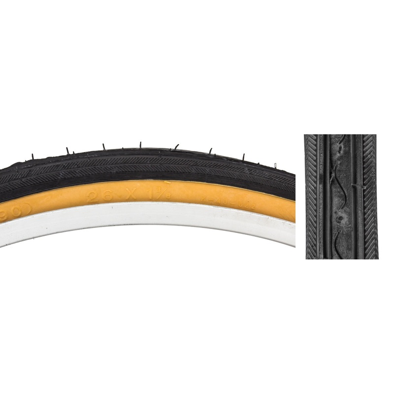 Tire Sunlite 26X1-3/8 Black/Gm Rd K40 Wire