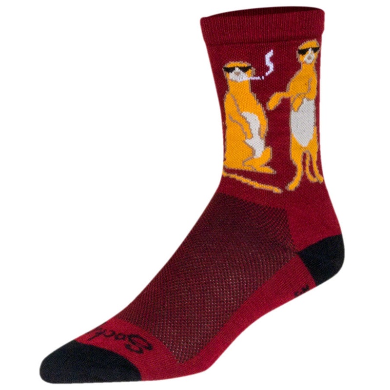 SockGuy Crew Kool Kats Socks – 6″ Burgundy Large/X-Large