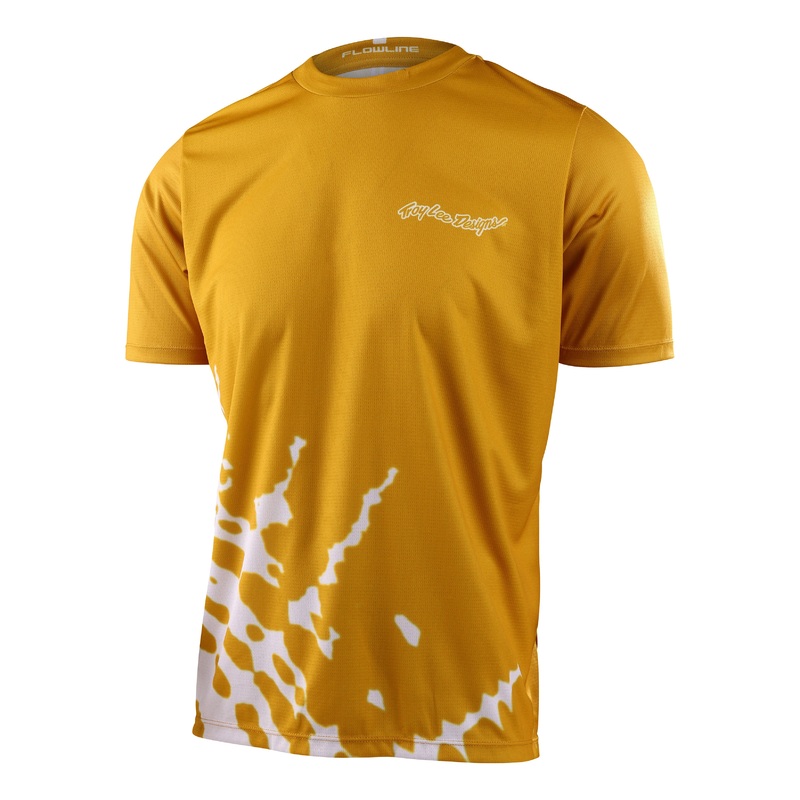 Troy Lee Designs Flowline Short Sleeve MTB Jersey – Big Spin – Gold Flake – 2023