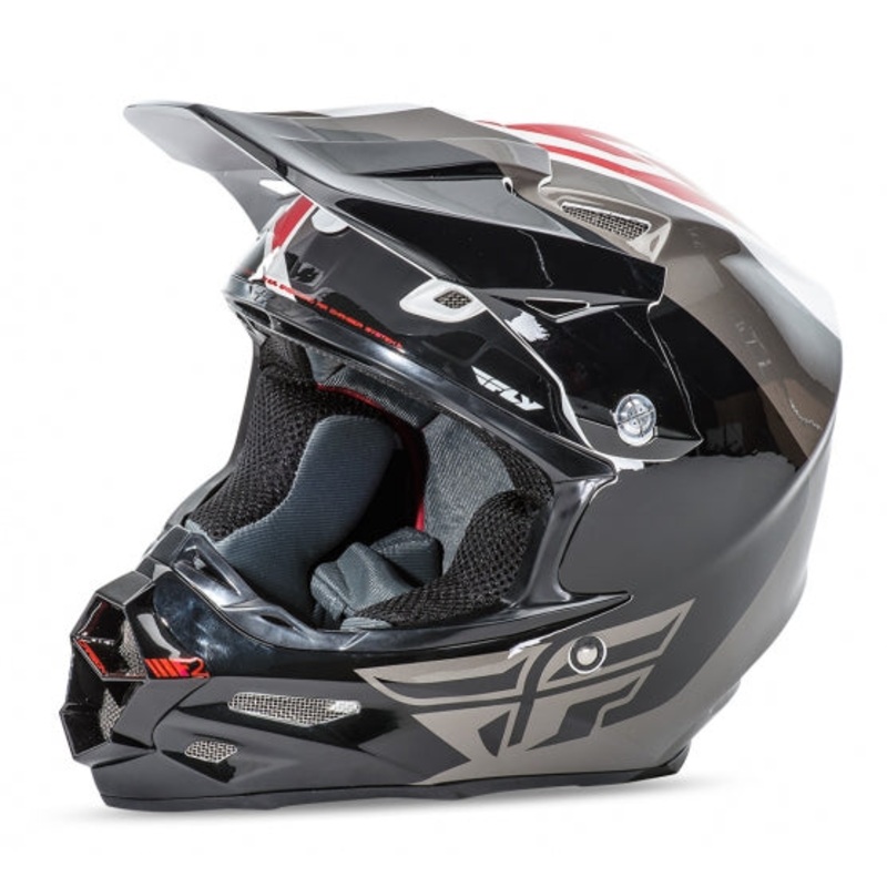 Fly Racing 2016 F2 Carbon Pure Helmet-White/Black/Grey-Large