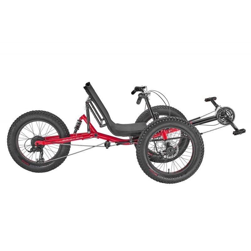 Sun seeker Fat-Tad CXs Tadpole Unisex 37` – 50.5` X-Seam Gloss Black/Bright Red 20` Black 24 Speed Disc Brake