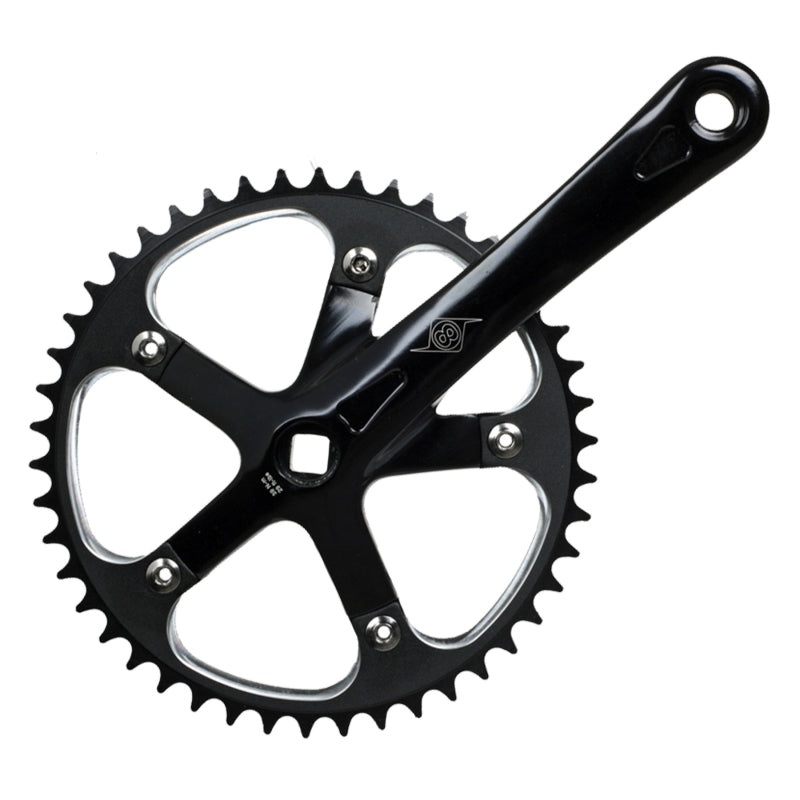 Track/SS 165×46 103mm JIS Square Taper crankset black/black