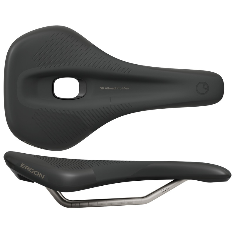 Ergon SR Allroad Pro Saddle – TiNox SL Black Mens Small/Medium