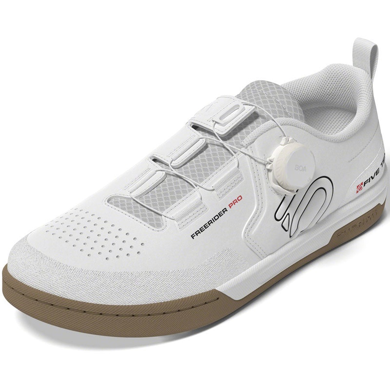 Five Ten Freerider Pro BOA Flat Shoes – Mens FTWR White/Core Black/Red 8