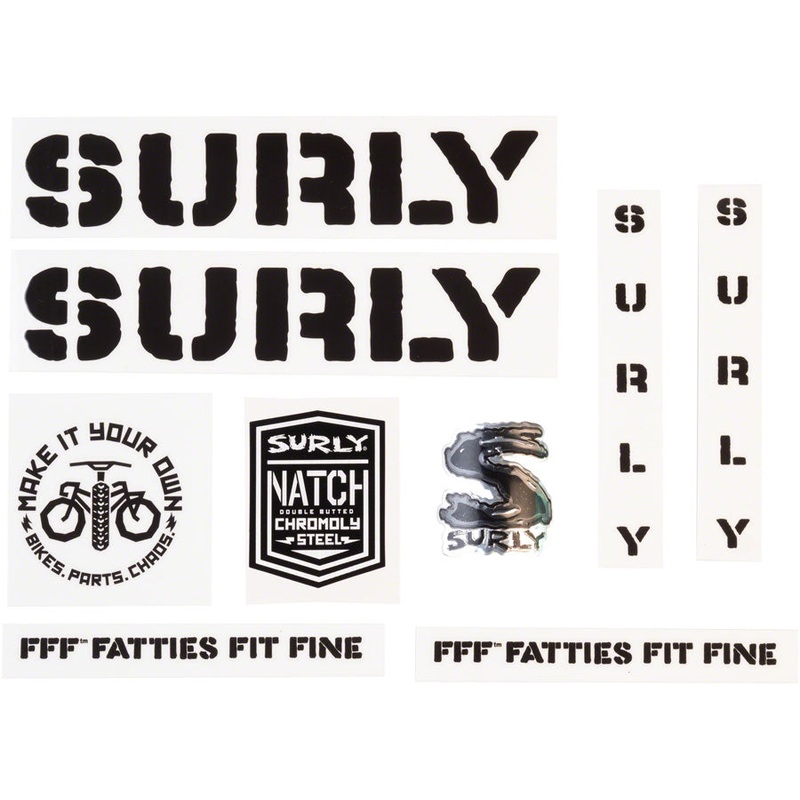 Surly Overspray Decal Set – Black