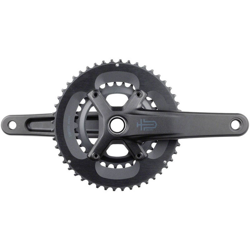 Sword 2x Crankset – 170mm 10-Speed 48/31t 110 Asym BCD  24mm Spindle BLK