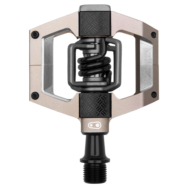 Crank Brothers Mallet Trail Pedals – Dual Sided Clipless with Platform, Aluminum, 9/16″, Champagne