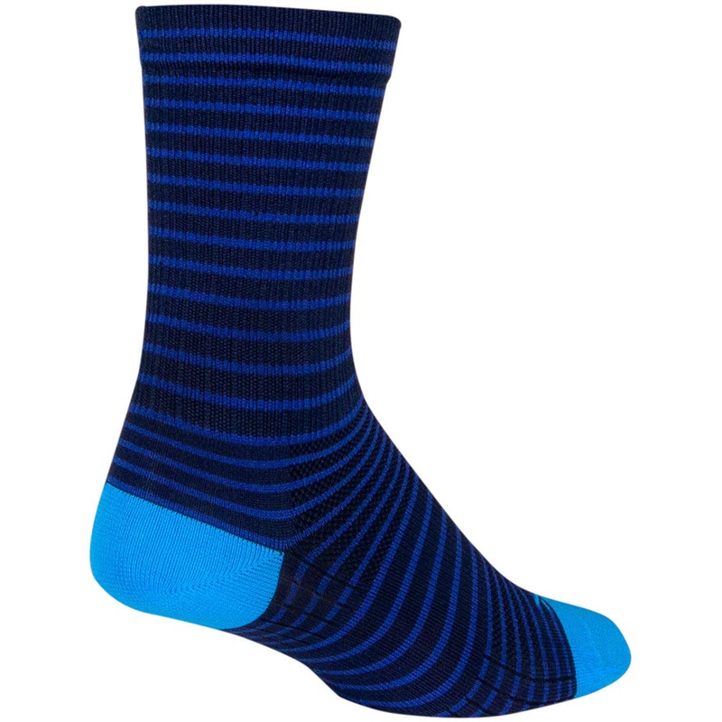 SockGuy Navy Stripes SGX Socks – 6″ Navy Large/X-Large