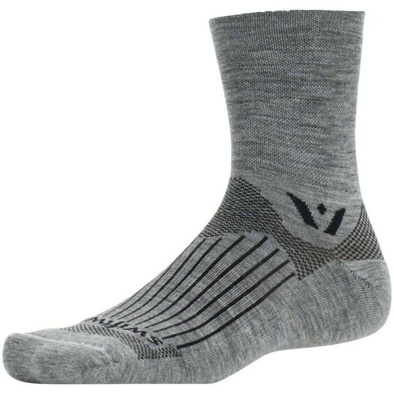 Swiftwick Pursuit Four Wool Socks – 4″ Heather Medium