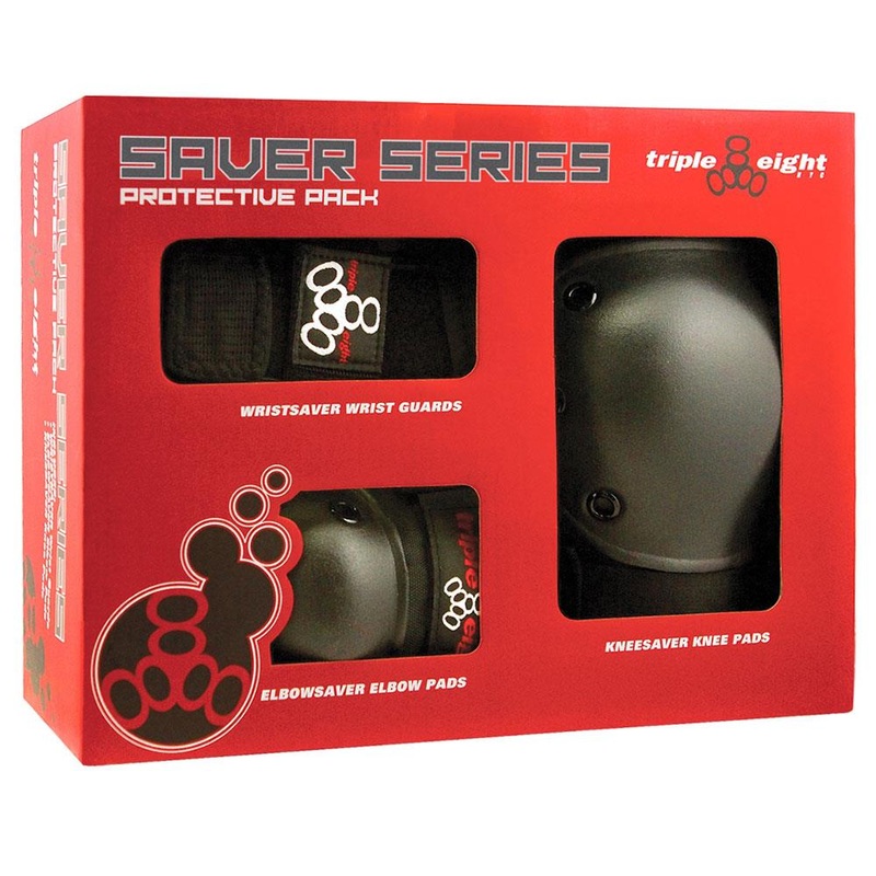 Triple8 Pad Set – Saver Series 3 Pc – Black