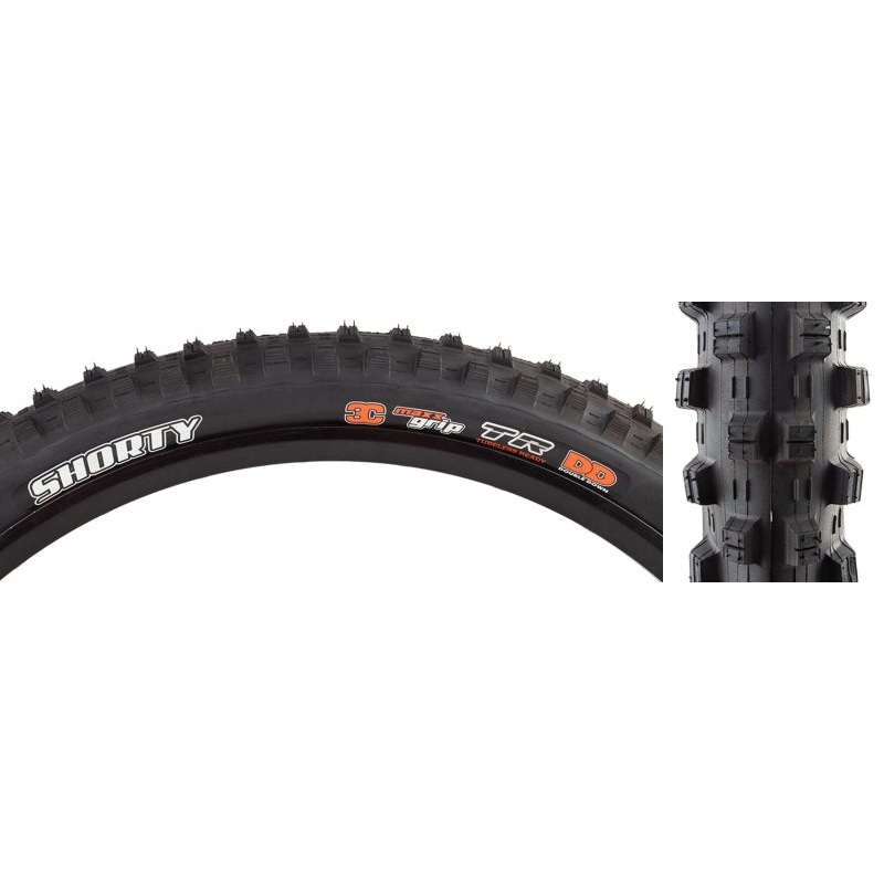 Maxxis Shorty Tire – 29 x 2.4 Tubeless Folding BLK 3C Grip DoubleDown Wide Trail