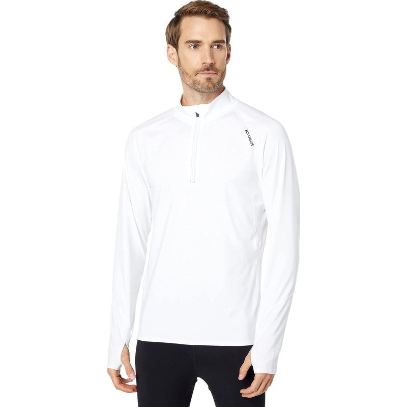 Hot Chillys Micro-Elite Chamois Zone Zip-T Mens White/White Small