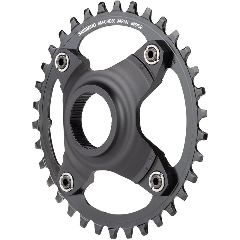 Shimano STEPS SM-CRE80-B Chainring – 34T Without Chainguard 55mm Chainline BLK