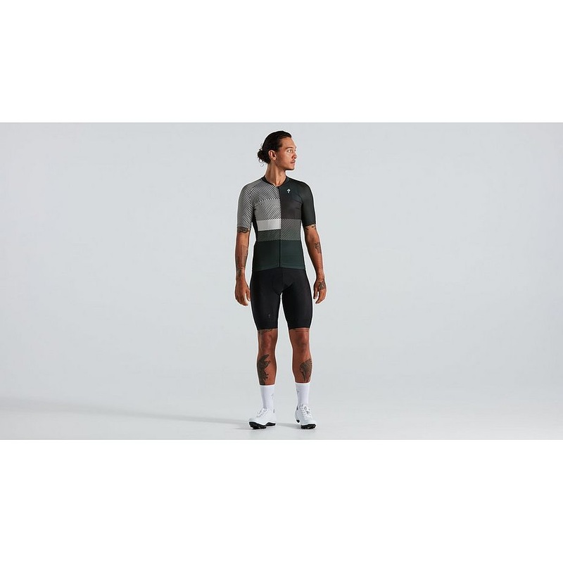 Specialized sl+ logo stripe jersey ss men dark moss green l