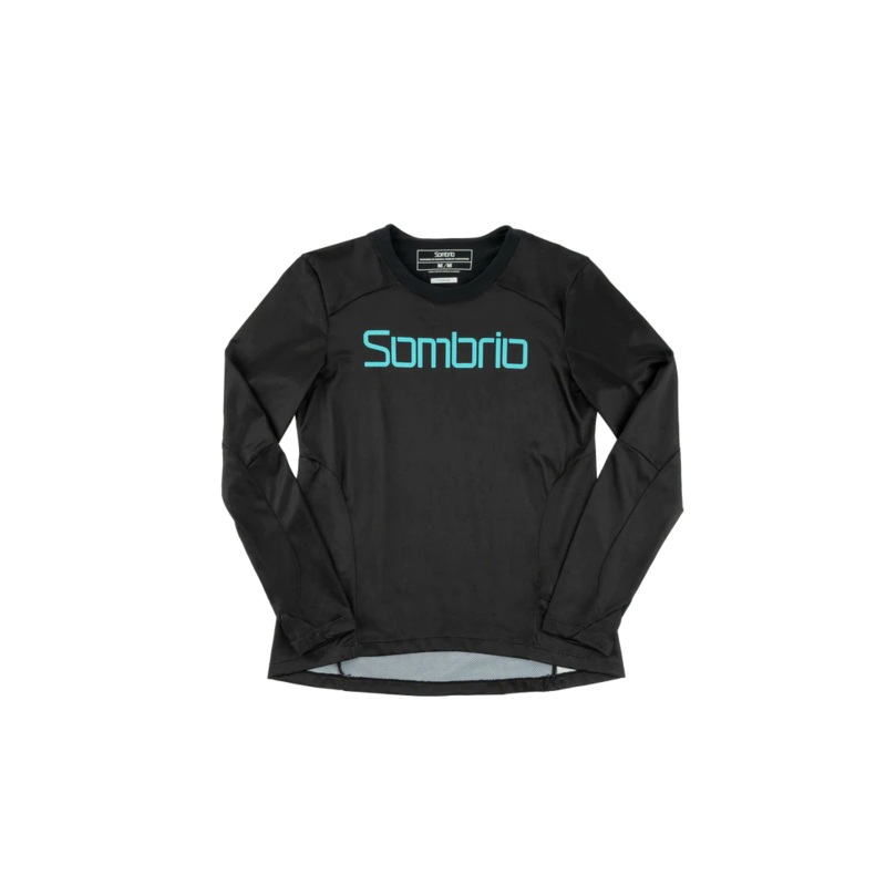Sombrio Vanquish Long Sleeve MTB Jersey – Womens – Sombrio Black-Skyline Blue