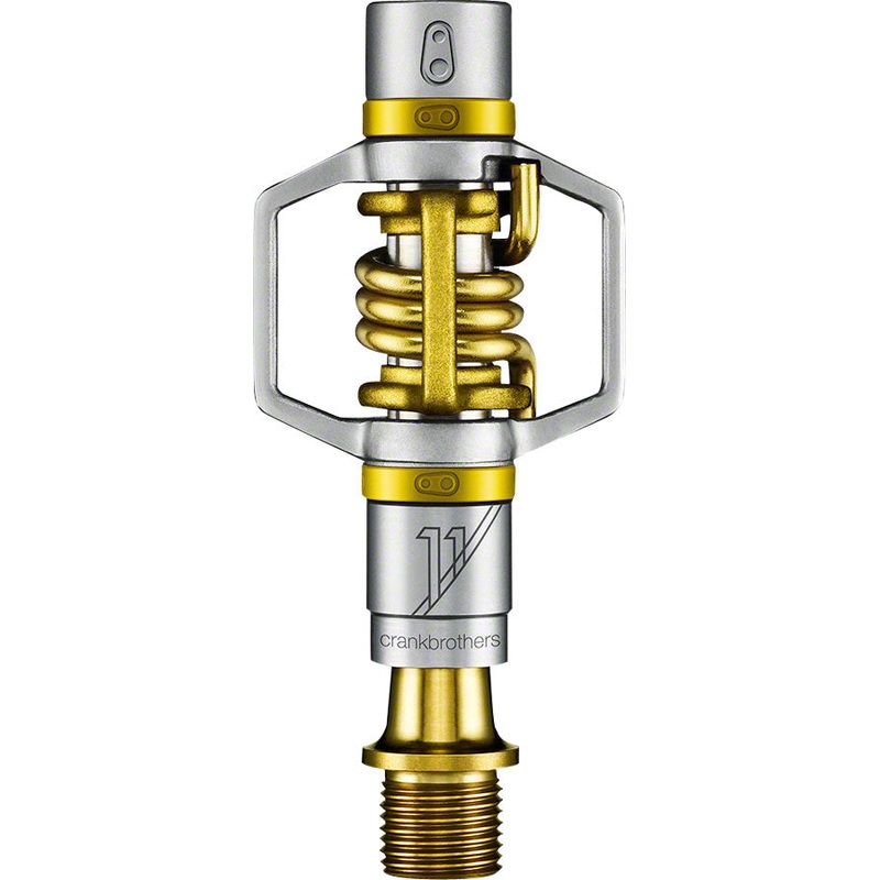 Crankbrothers Egg Beater 11 Pedals – Dual Sided Clipless, Titanium , 9/16″, Gold