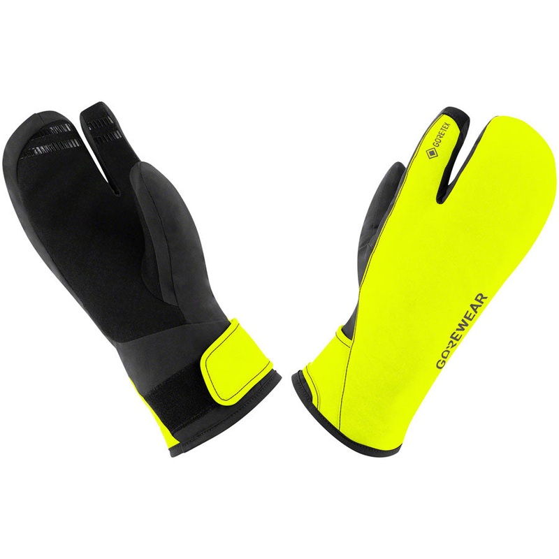 Gorewear Gore-Tex Insulated Trigger Gloves – Black/Neon Yellow Mens Small