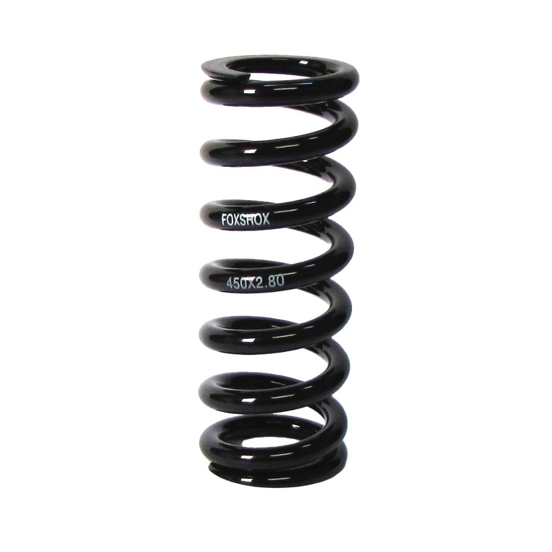 FOX Steel Rear Shock Coil Spring – 400 lb. x 2.8″ Spring Travel 5.459 TLG Total Spring Length BLK