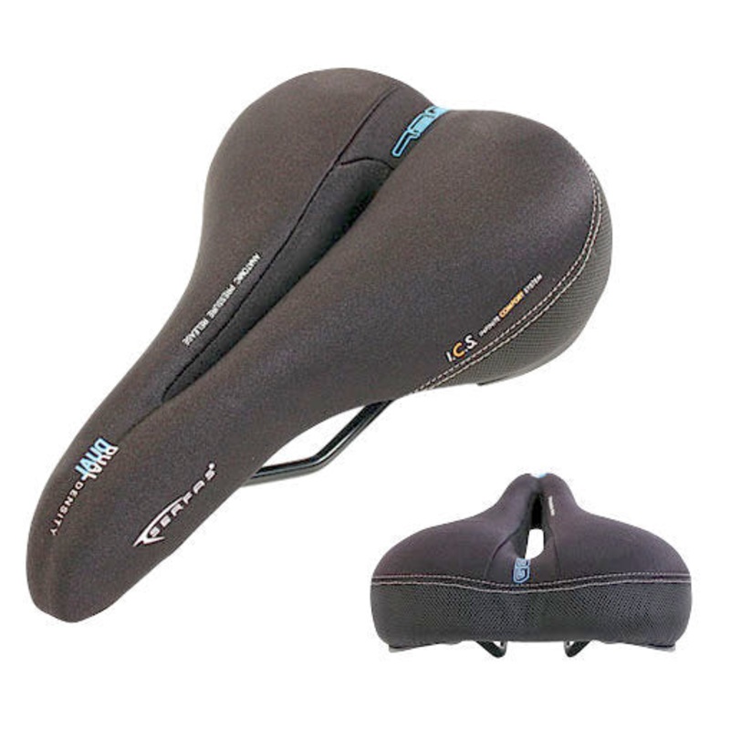 Serfas Dual Density Saddle with Cutout – Womens – Black-Blue