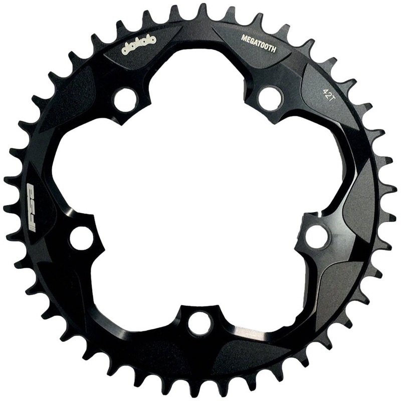 Full Speed Ahead Super Road Megatooth Chainring – 42t 110mm BCD 5-Bolt Aluminum For 1×11-Speed BLK