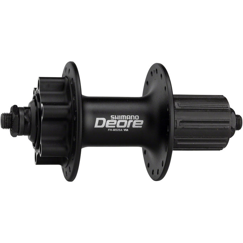Shimano Deore FH-M525A Rear Hub – QR x 135mm, 6-Bolt, HG10, Black, 32H