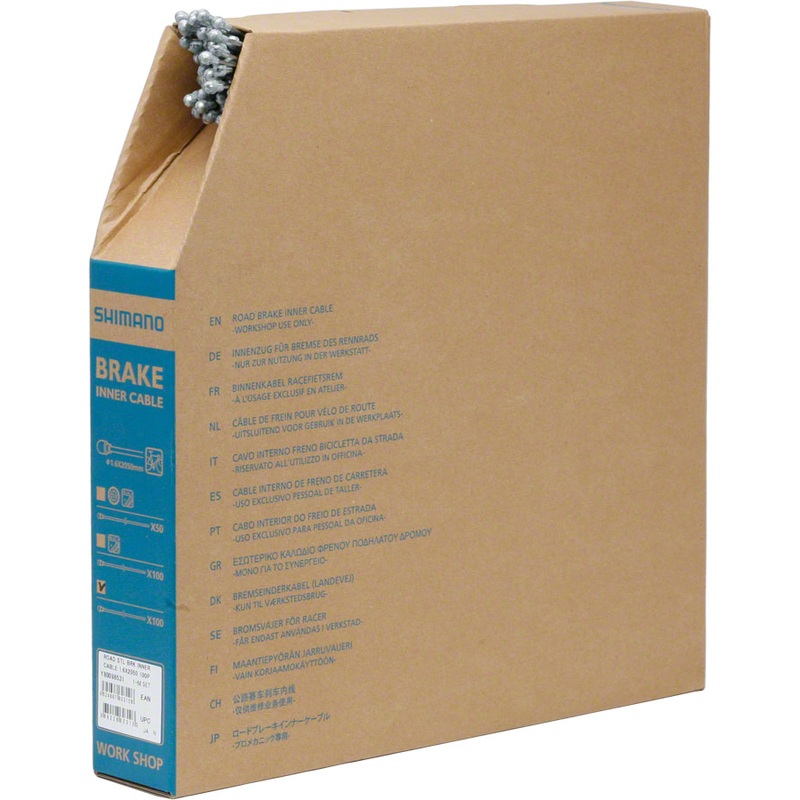 Shimano Road Brake Cable 1.6 x 2050mm Filebox of 100