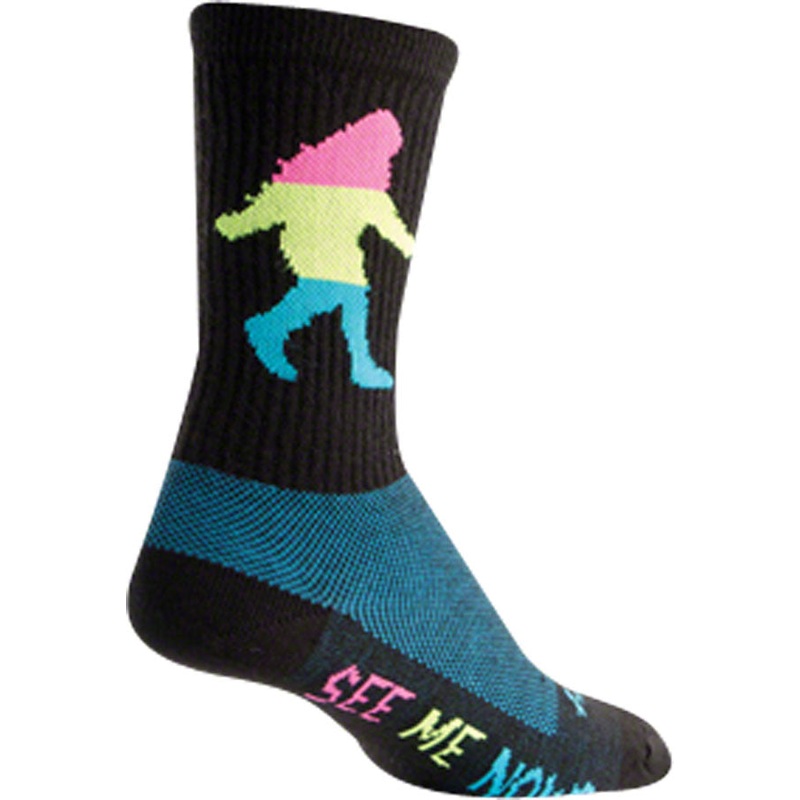 SockGuy Wool Neon Sasquatch Socks – 6″ Black Large/X-Large