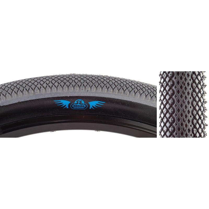 29×2.1 SE Racing Speedster BMX Tire – Gray w/ Black Sidewall