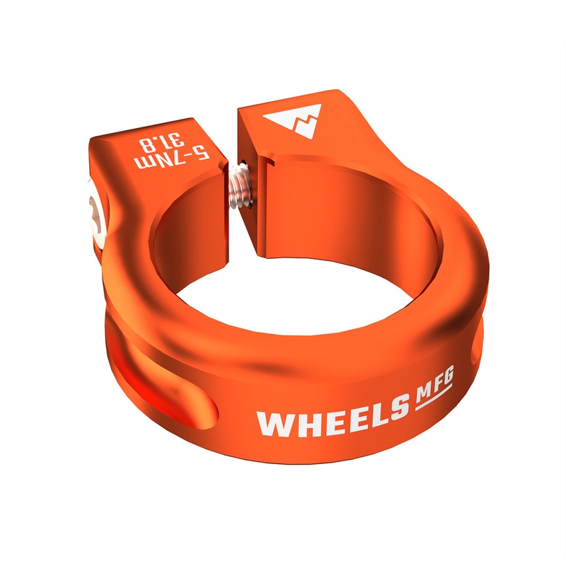 Wheels Mfg Bolt-On Seatpost Collar 31.8mm Orange