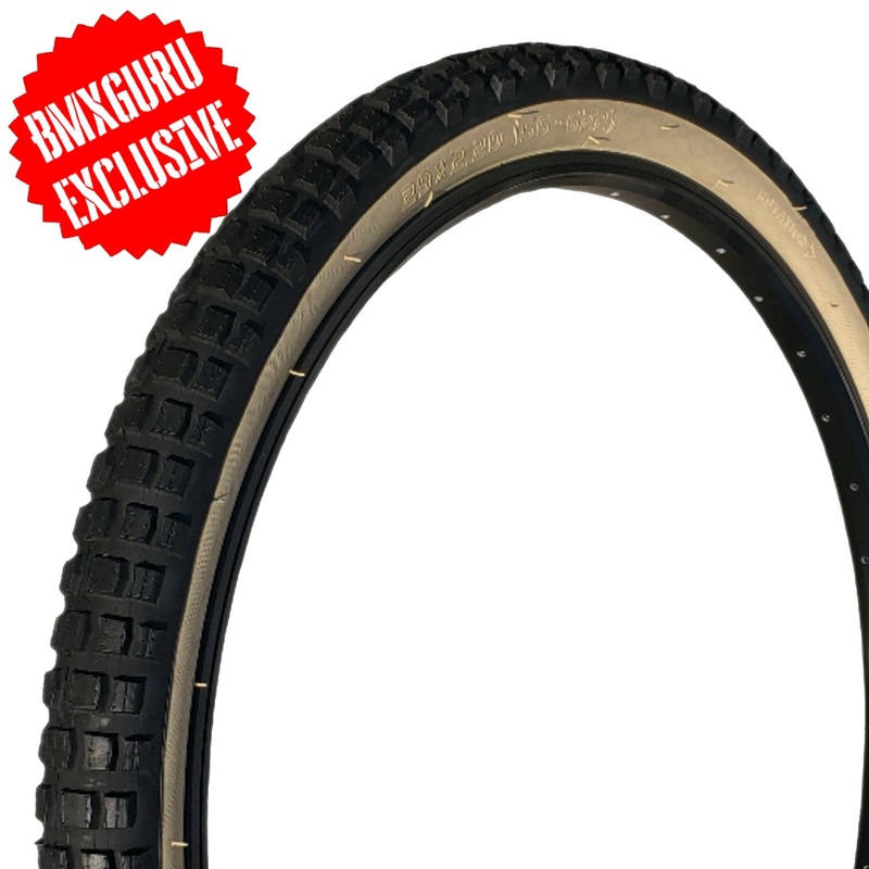29×2.20 Duro Motocross-Grip Block Tread BMX Tire – Black w/ Skinwall