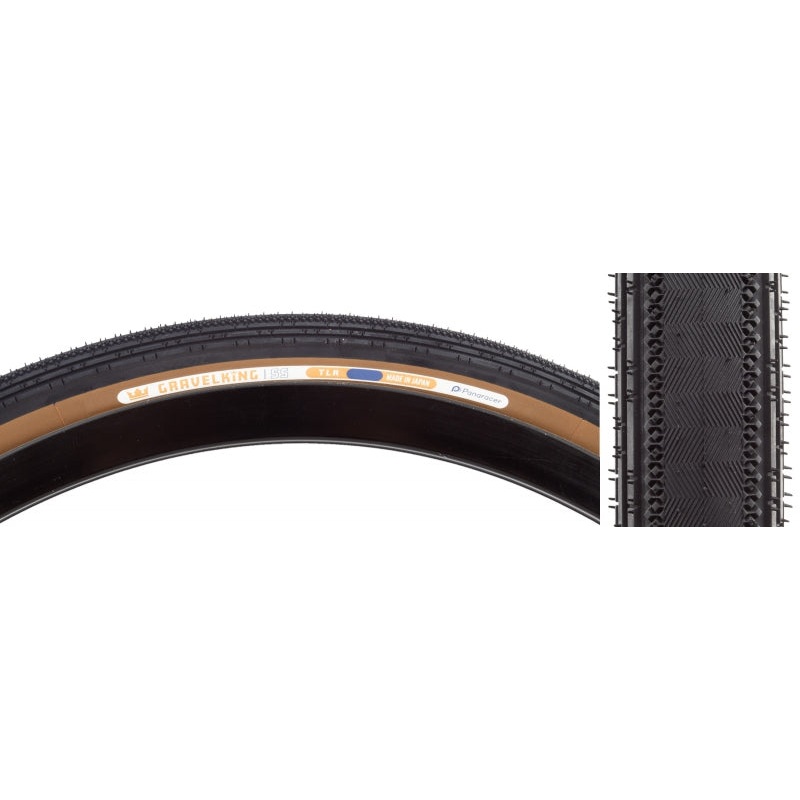Panaracer GravelKing SS Tire – 700 x 40 Tubeless Folding Black/Brown
