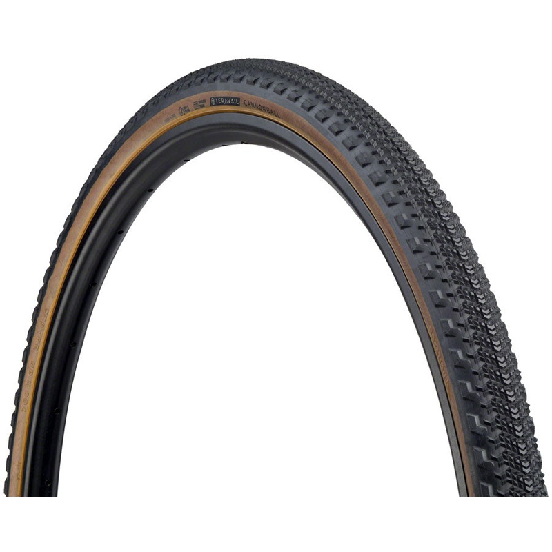 Teravail Cannonball Tire – 700 x 38, Tubeless, Folding, Tan, Durable, 60tpi, Fast Compound