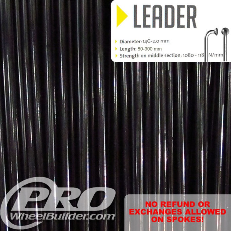 Sapim Leader J-Bend Spokes – 14G – Black