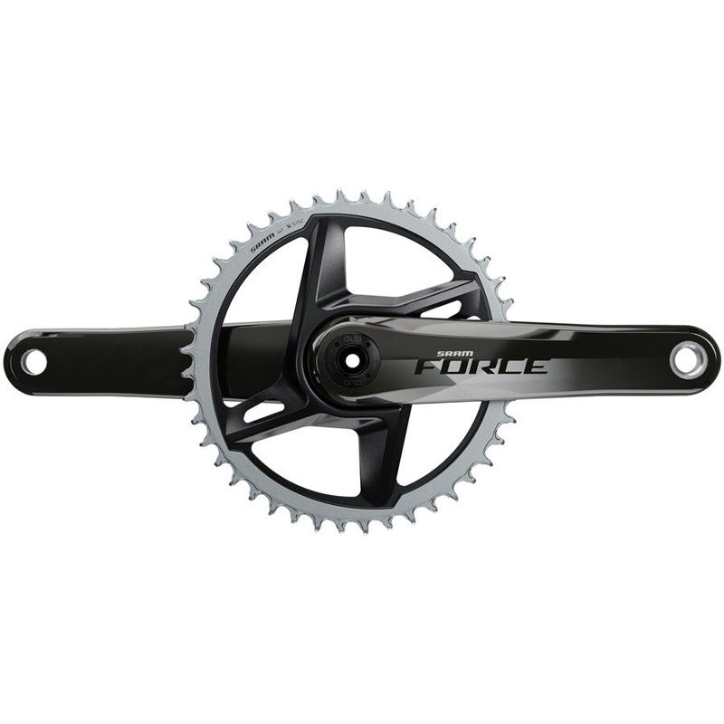 SRAM Force 1 AXS Wide Crankset – 165mm 12-Speed 40t 8-Bolt Direct Mount DUB Spindle Interface Gloss Natural Carbon D1
