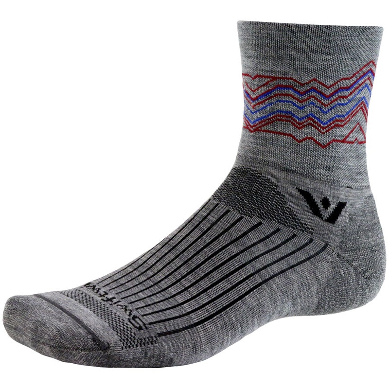 Swiftwick Pursuit Crew Socks – 6″ Heather Red X-Large