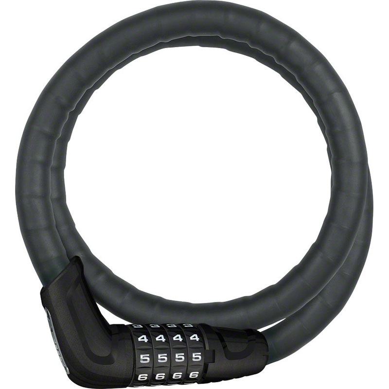 ABUS Combination Cable Lock Steel-O-Flex Tresor 6615C 85cm x 15mm With Mount BLK