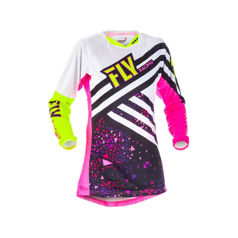Fly Racing 2018 Kinetic Women’s BMX Race Jersey-Neon Pink/Hi-Vis