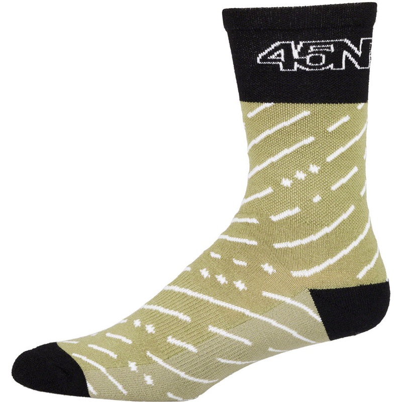 45NRTH Snow Band Midweight Wool Sock – Sage/Rosin Small