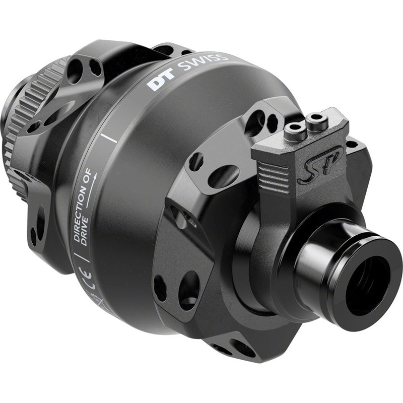 DT Swiss 350 Front Hub – 12 x 100mm, Center-Lock, Black, 24H, Dynamo Shutter 35P, Straight Pull