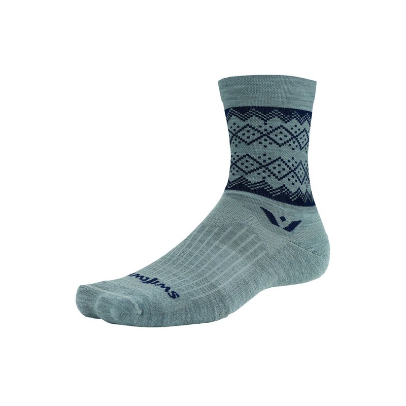 Swiftwick Vision Five Winter Lodge Sock – Heather Navy – 2020