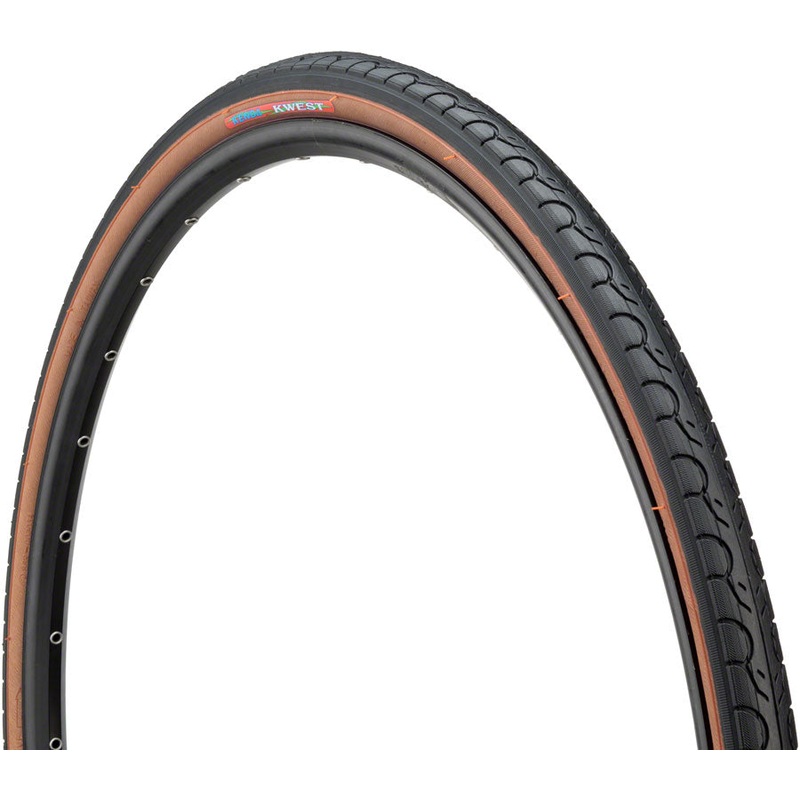 Kenda Kwest Tire – 26 x 1.25, Clincher, Wire, Black/Mocha