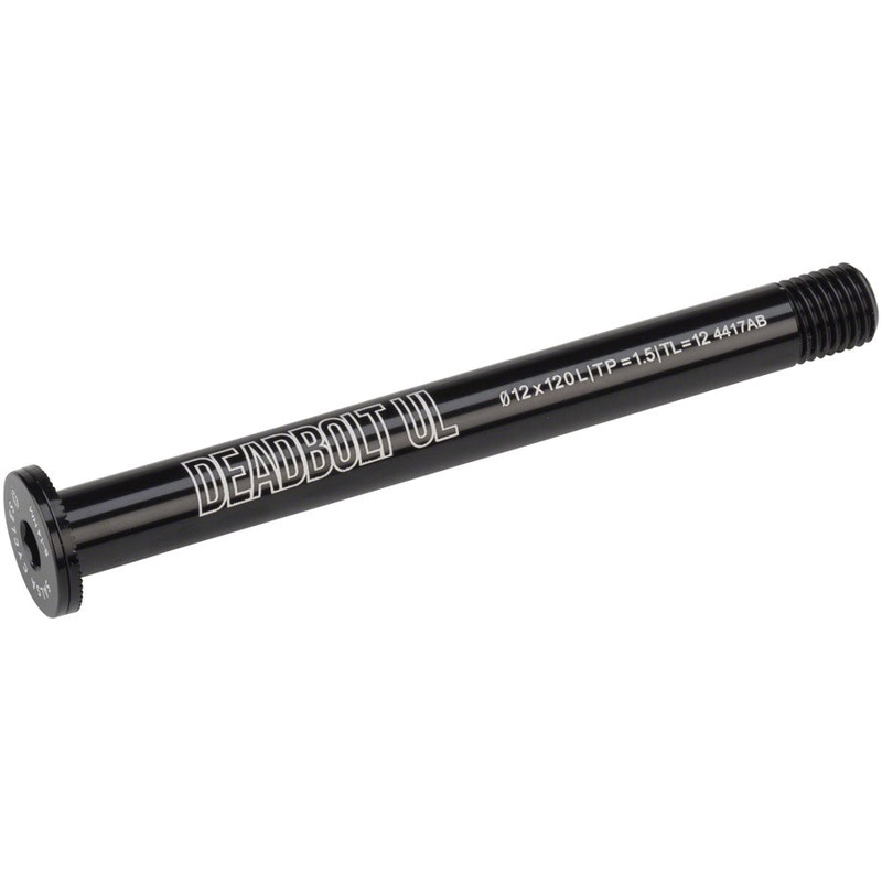 Salsa Deadbolt Ultralight Thru-Axle, Front, 12mm Axle Diameter, 120mm Length, 1.5 Thread Pitch, 12mm Thread Length