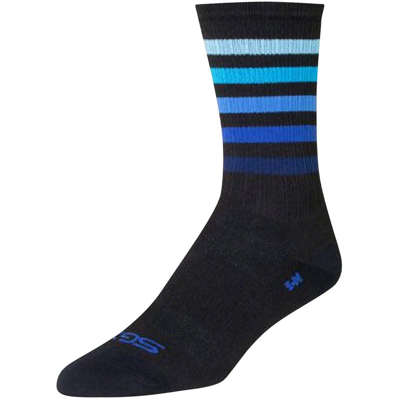 SockGuy SGX Deep Socks – 6″, Black/Blue, Large/X-Large