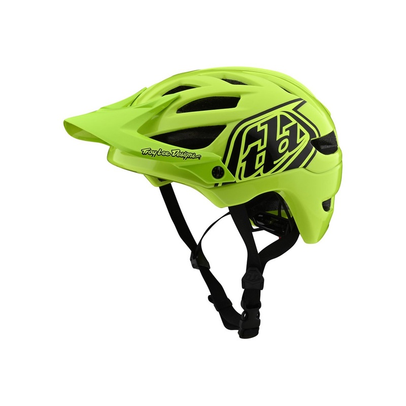 Troy Lee Designs A1 MIPS MTB Helmet – Drone – Youth – Flo Yellow-Black – 2020
