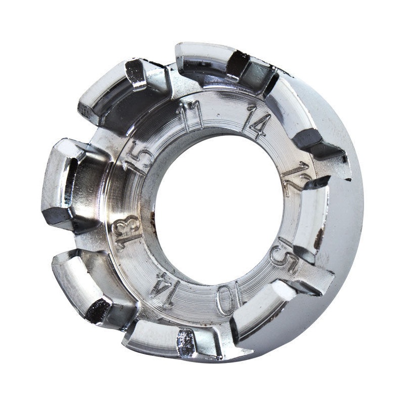 Round Universal Bicycle Spoke Wrench – fits 9/10/11/12/13/14/15 gauge spokes