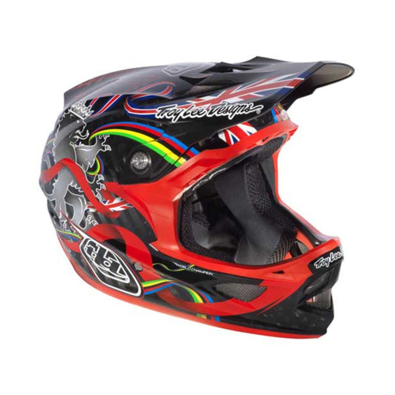 Troy Lee 2013 D3 Carbon Helmet-Peat “World Champ” Red