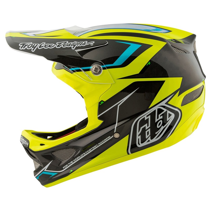 Troy Lee Designs D3 Composite Full Face Helmet – Cadence – Black-Yellow