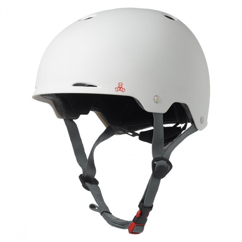 Bike Helmet Triple Eight Dual Certified Gotham Grooved EPS Fit Dial White XS/Small