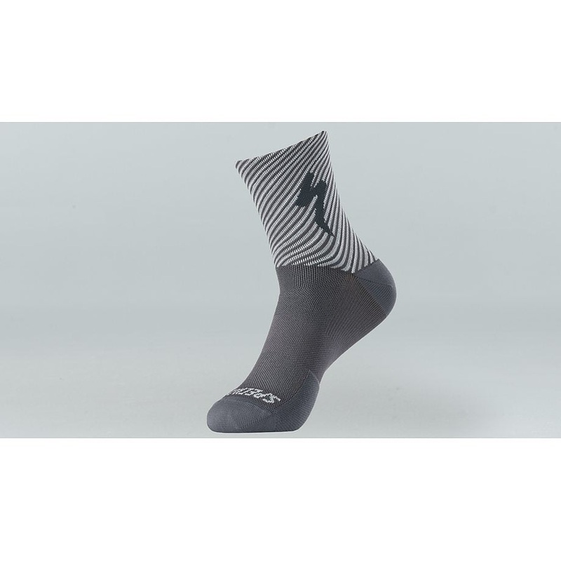 Specialized soft air mid sock slate/dove grey stripe l